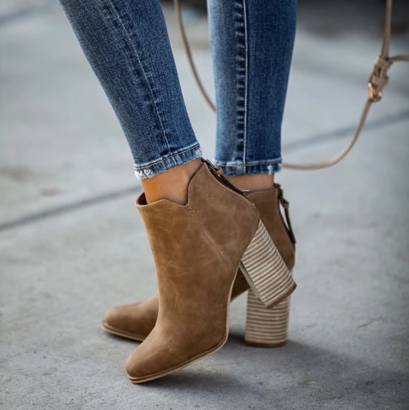 Norah Ankle Bootie • Tan - Picture 2 of 3